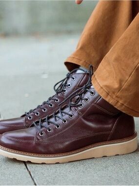 Helm Calistoga Men's Brown Leather Lace-Up Boots size 12